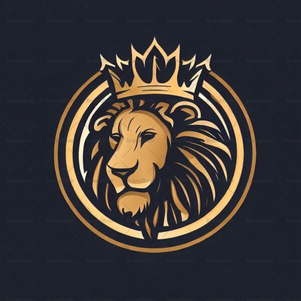 Majestätischer Löwe und Krone